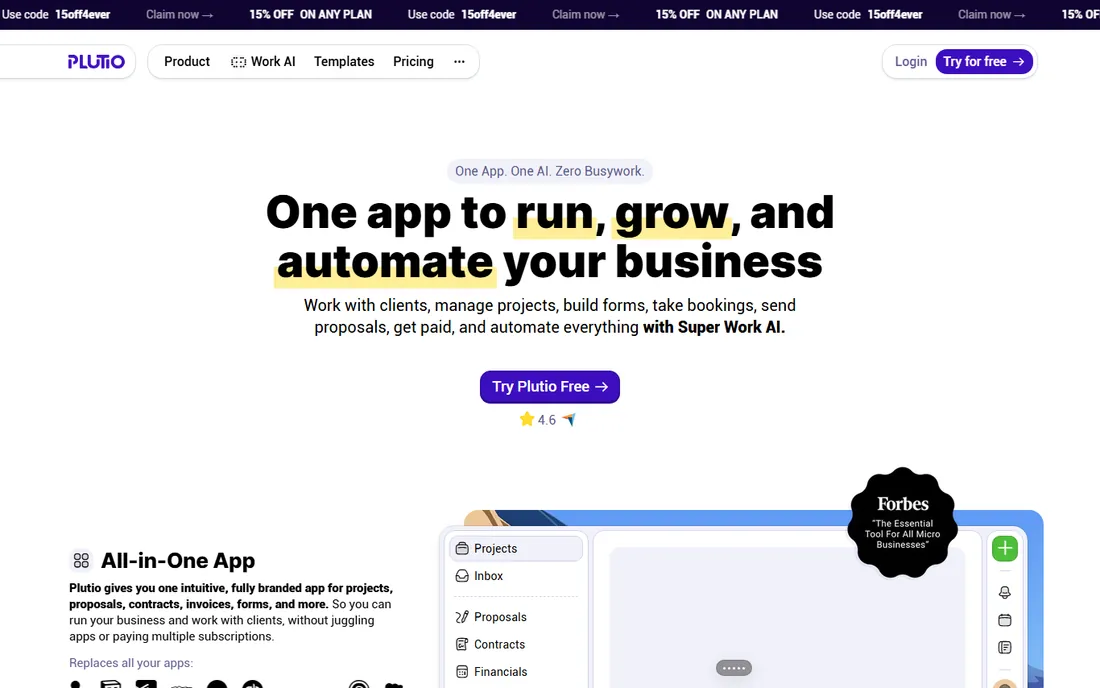Plutio homepage