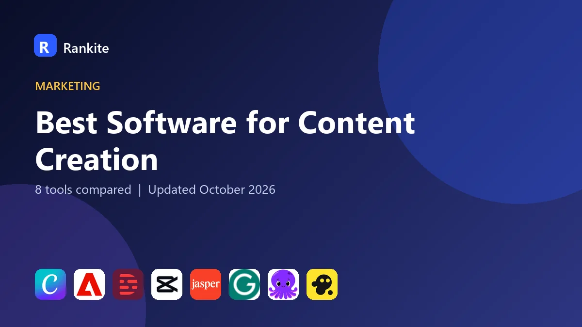 Best Software for Content Creation: 8 Tools Compared