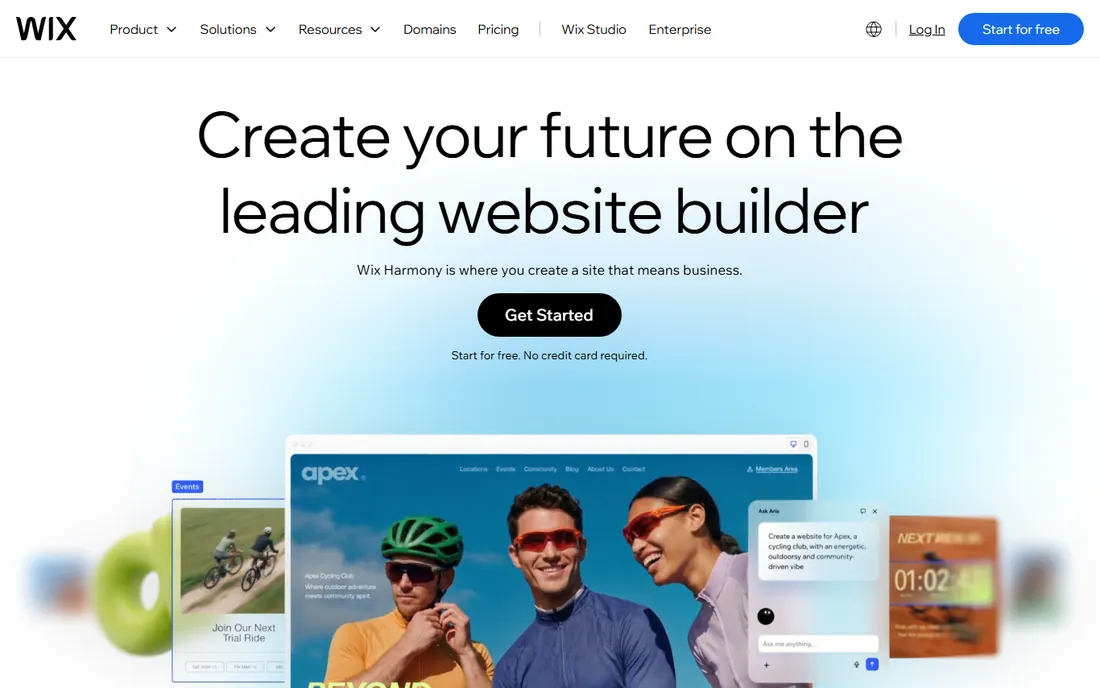 Wix Logo Maker homepage