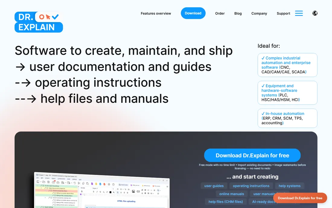 Dr.Explain homepage