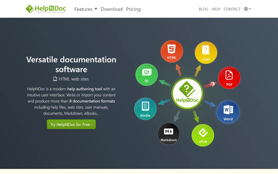 HelpNDoc homepage