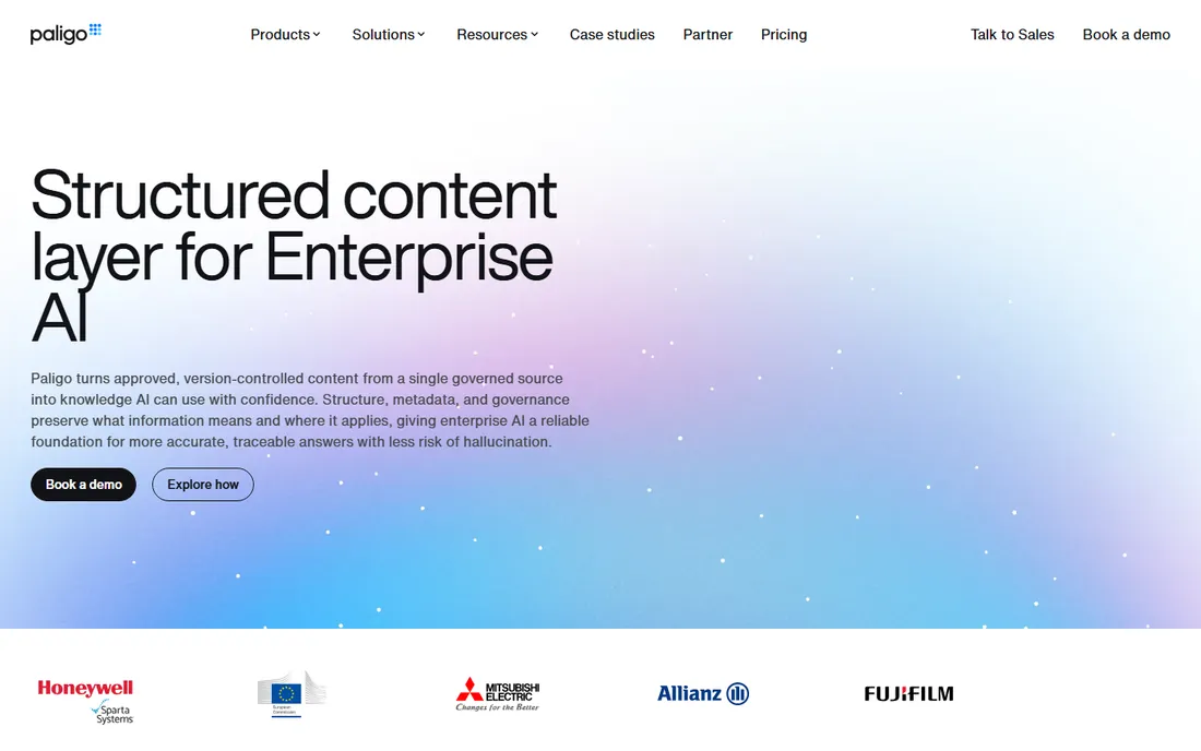 Paligo homepage