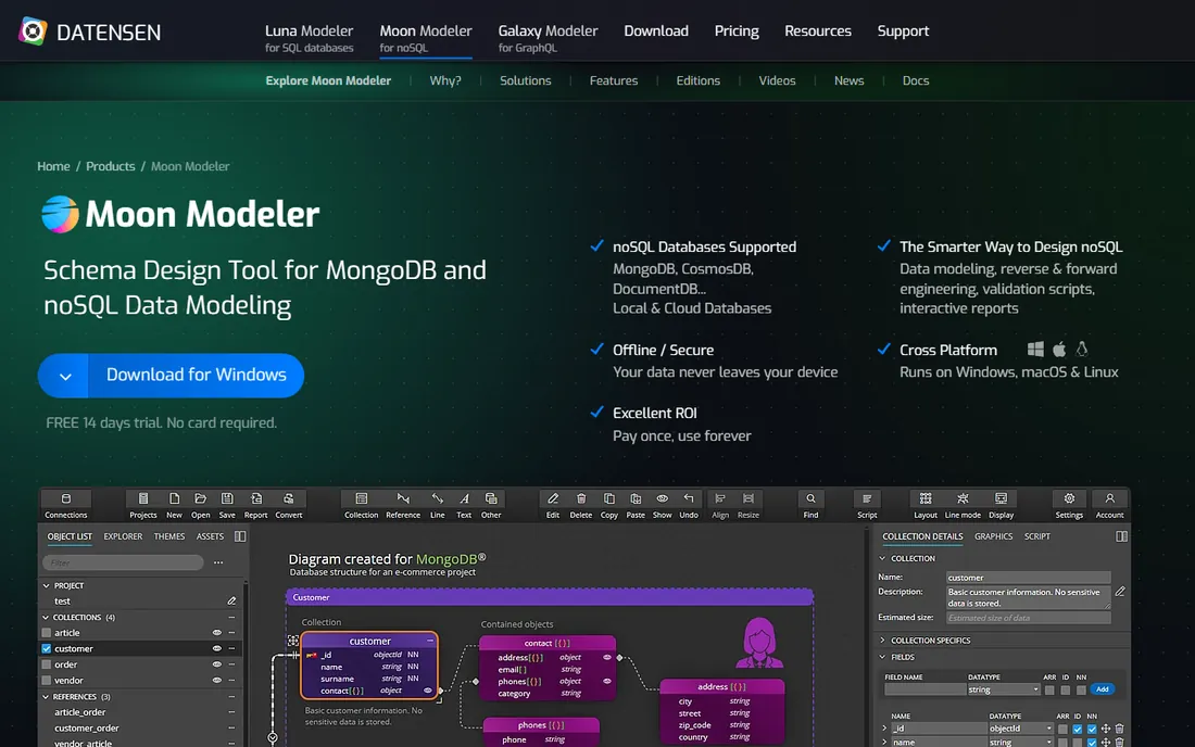 Moon Modeler homepage