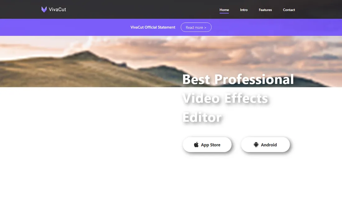 VivaCut homepage