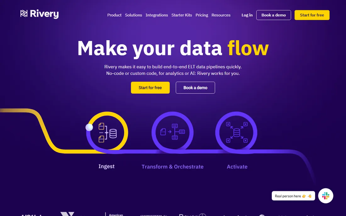 Rivery homepage