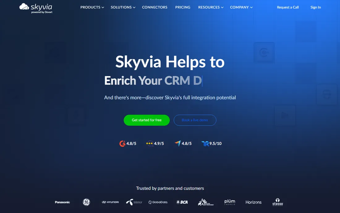 Skyvia homepage