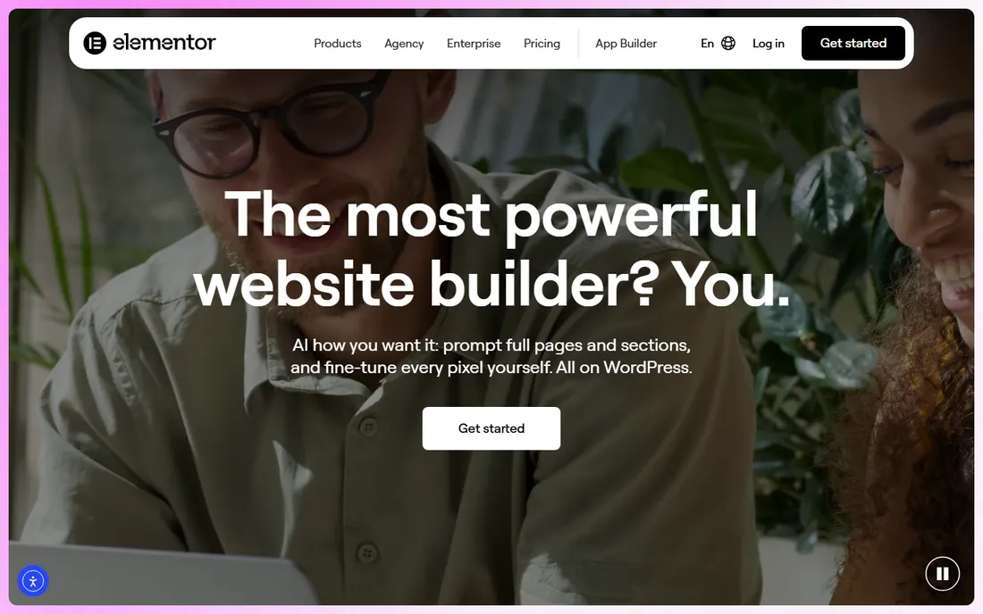 Elementor homepage