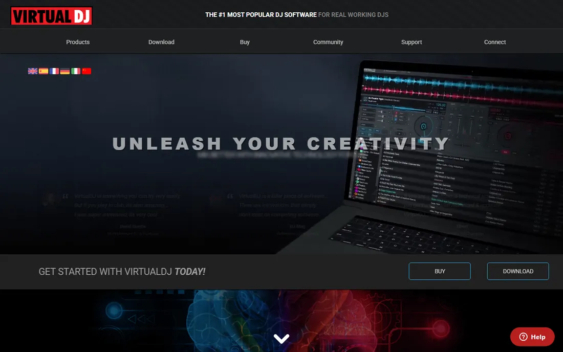 VirtualDJ homepage