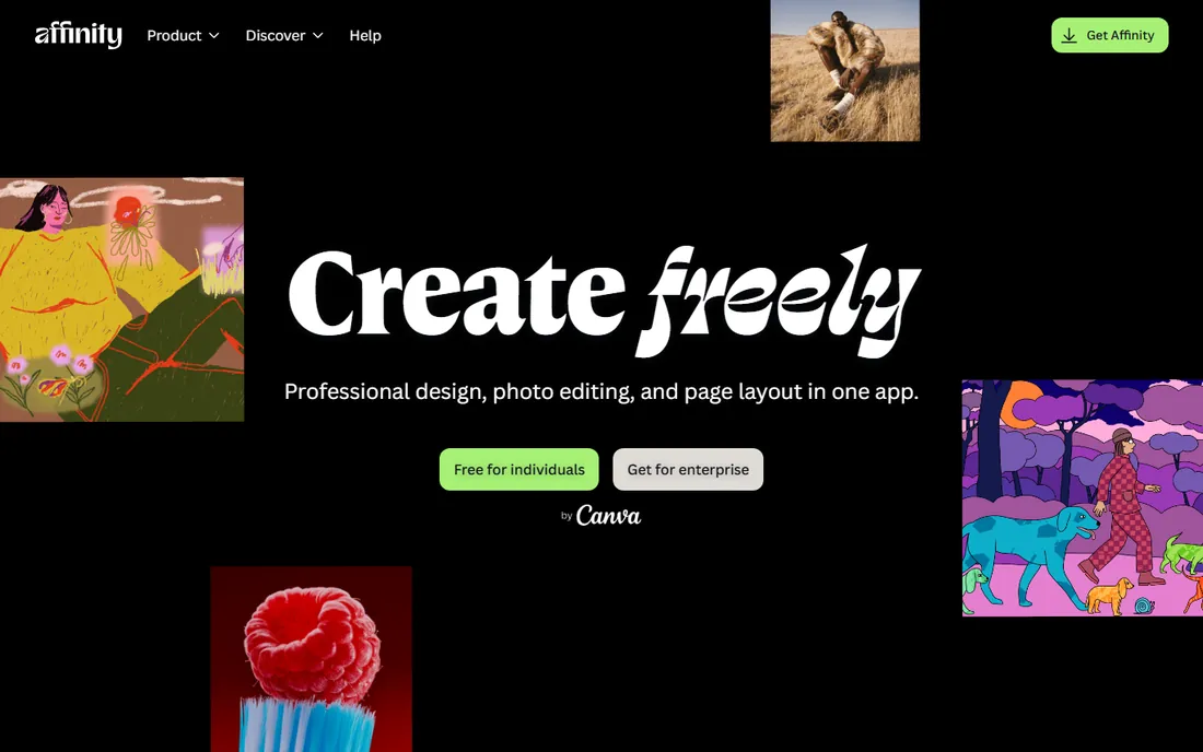 Affinity homepage