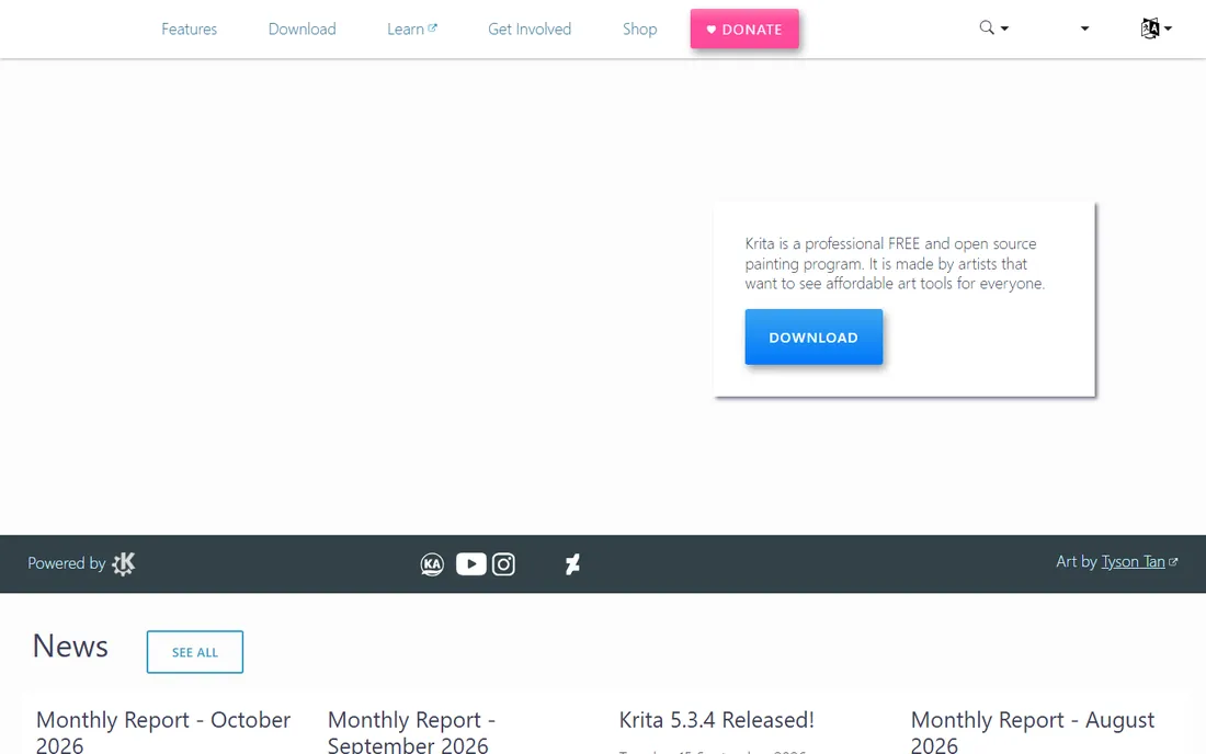 Krita homepage