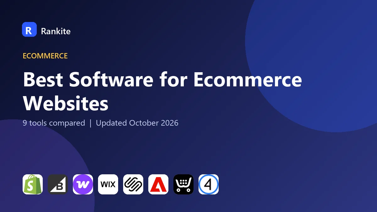 Best Software for Ecommerce Websites in 2026: 9 Tools Compared