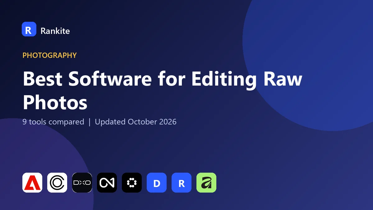 Best Software for Editing Raw Photos: 9 Tools Compared