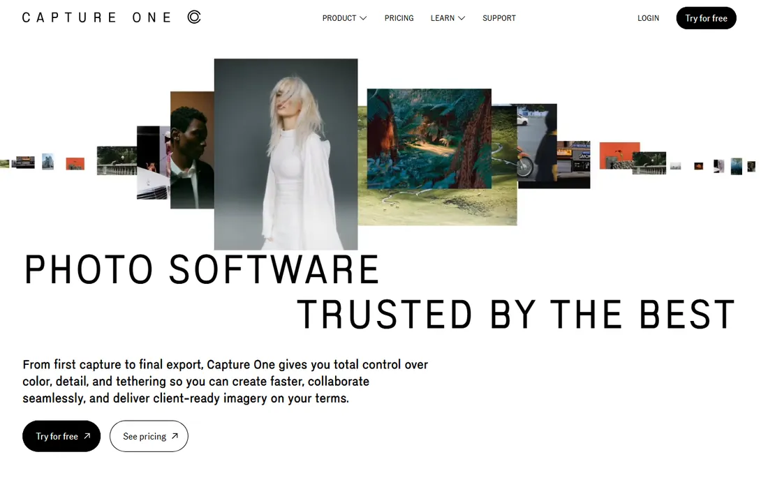 Capture One homepage