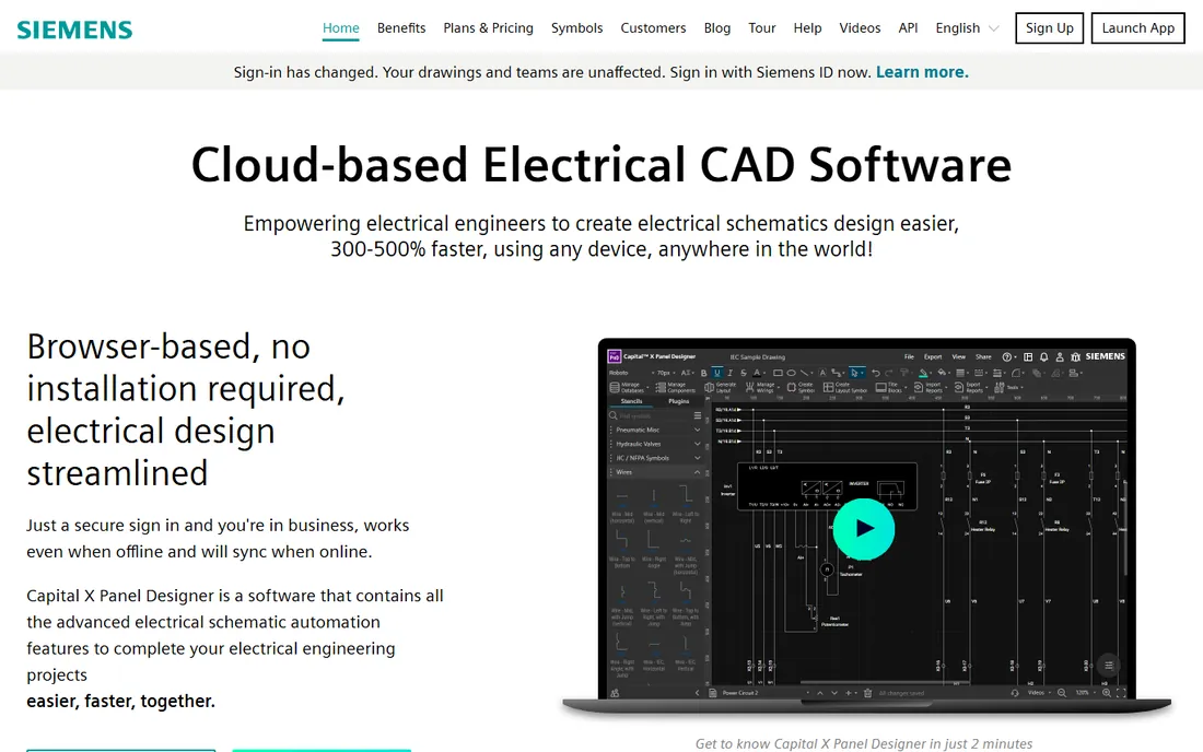 Capital X Panel Designer homepage