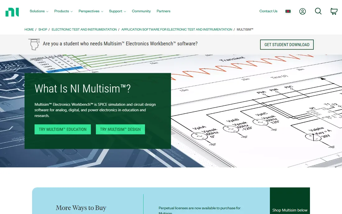 NI Multisim homepage