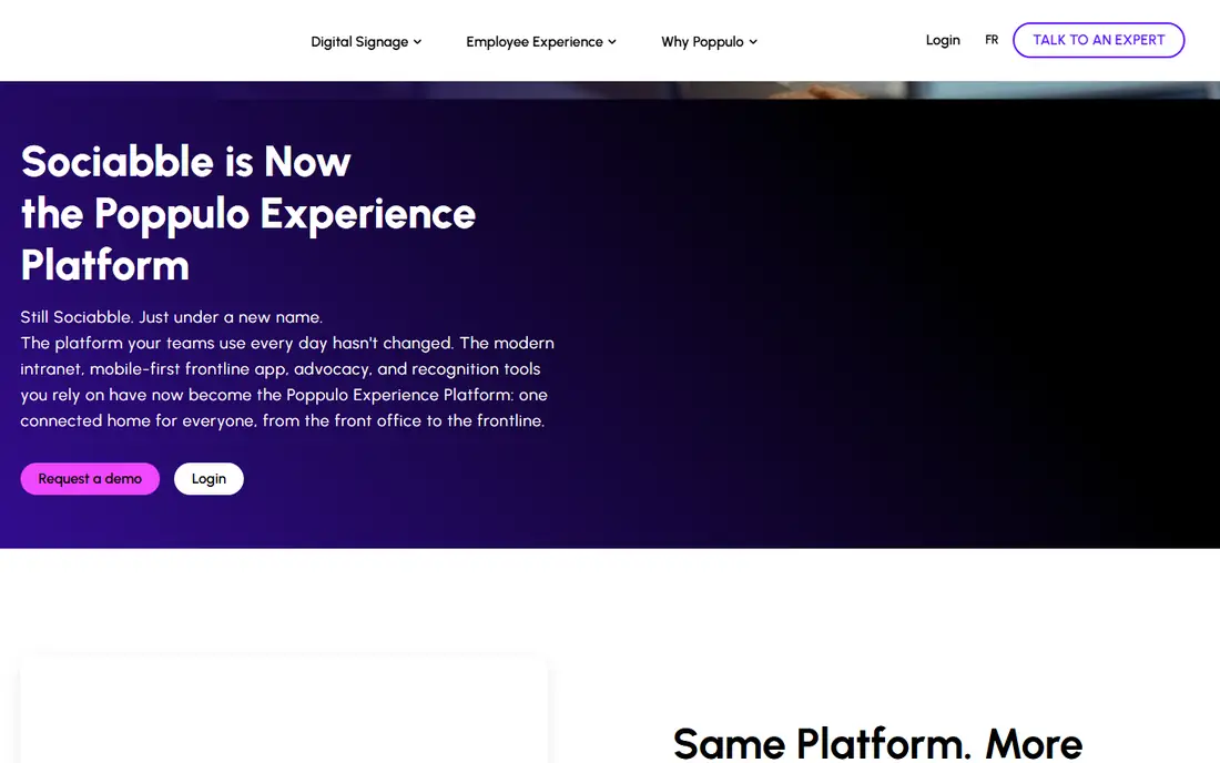 Sociabble homepage