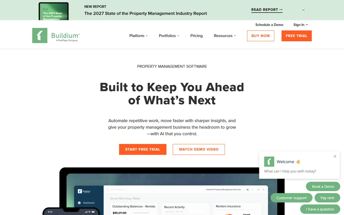 Buildium homepage