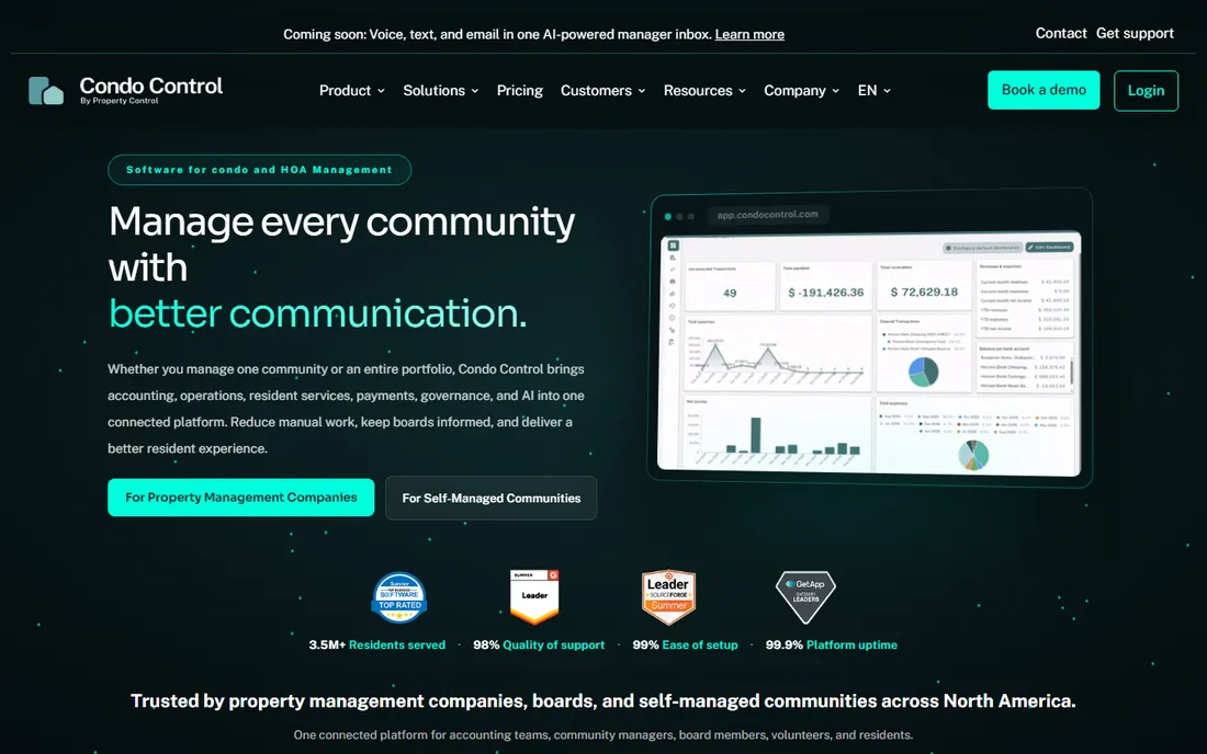 Condo Control homepage