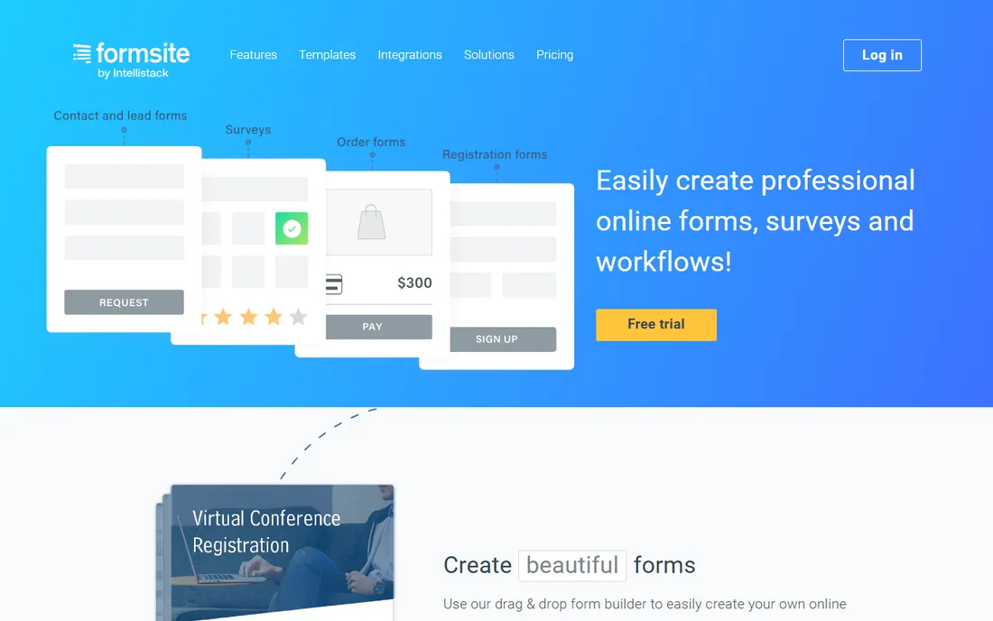Formsite homepage
