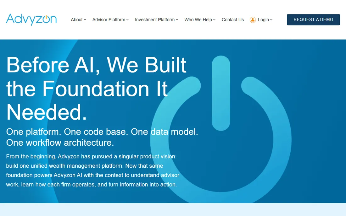 Advyzon homepage