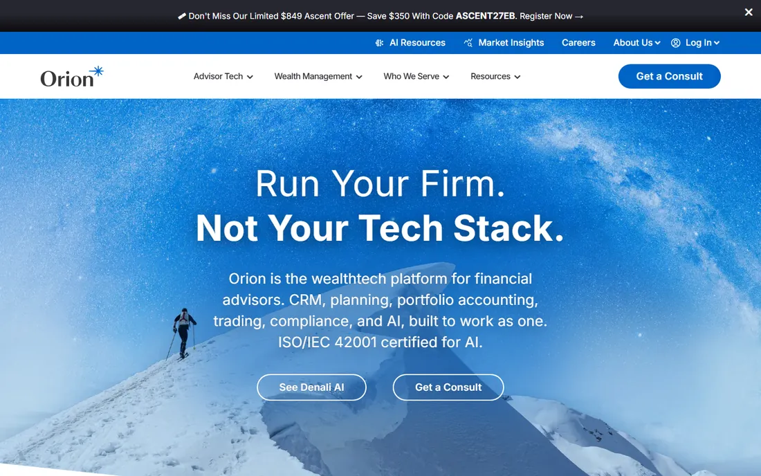 Orion homepage