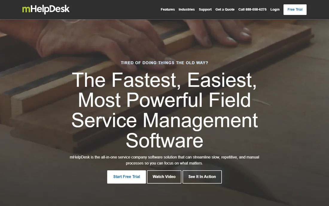 mHelpDesk homepage