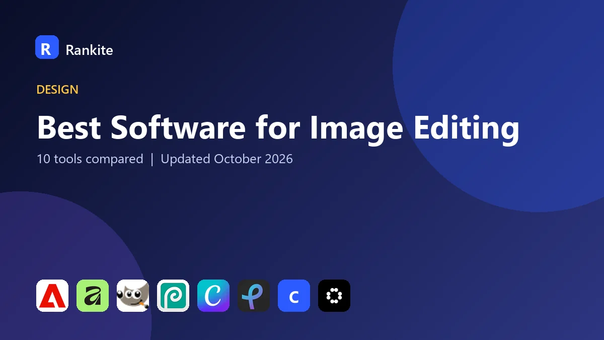 Best Software for Image Editing in 2026: 10 Tools Compared