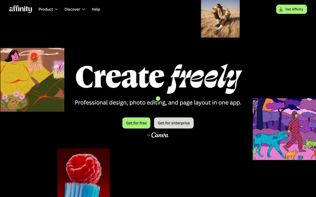 Affinity homepage