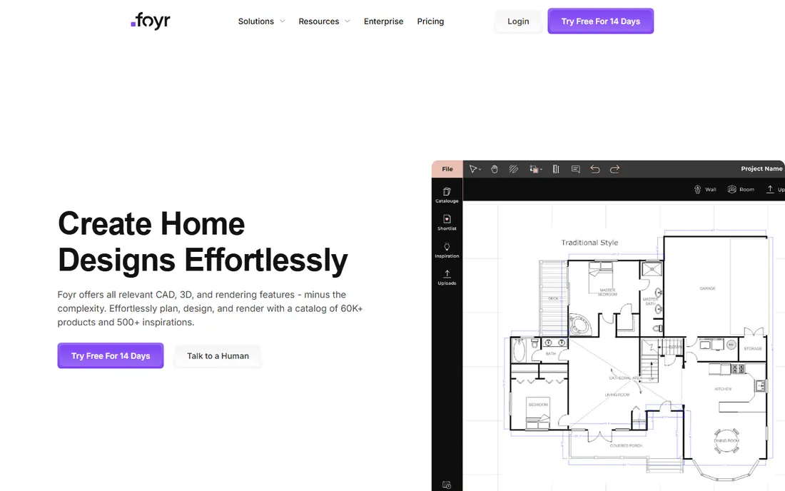 Foyr Neo homepage
