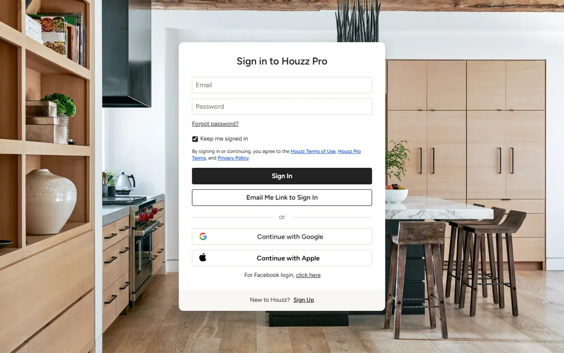Houzz Pro homepage