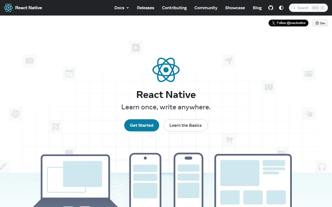 React Native homepage