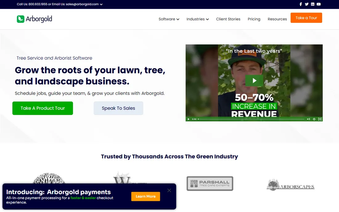 Arborgold homepage