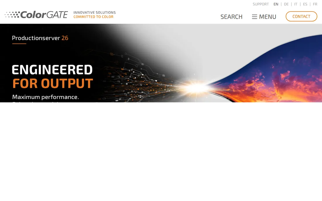 ColorGATE Productionserver homepage