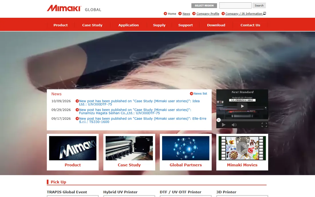 Mimaki RasterLink homepage