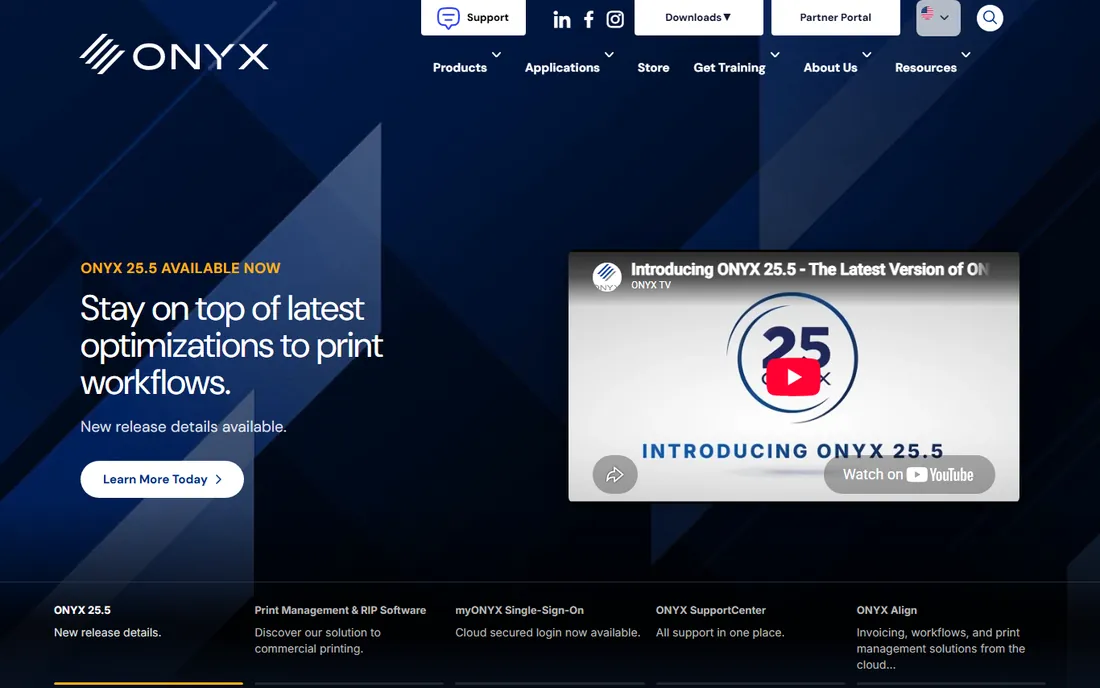 ONYX Thrive homepage