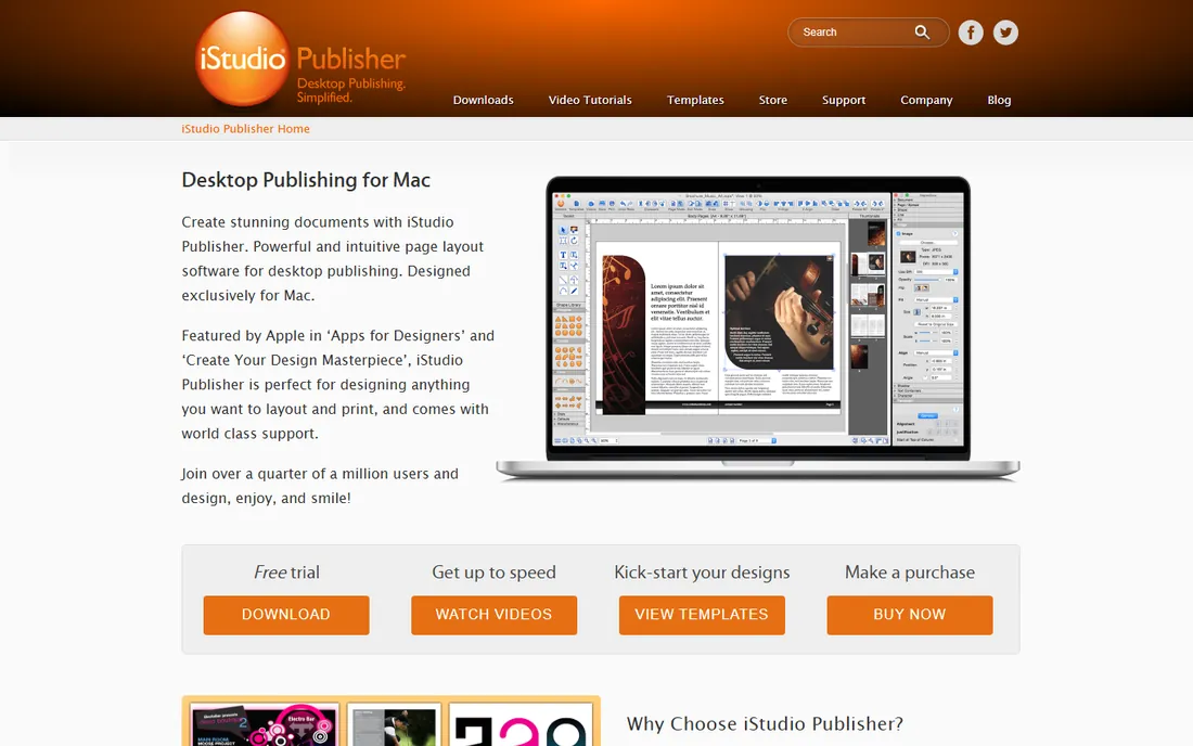 iStudio Publisher homepage