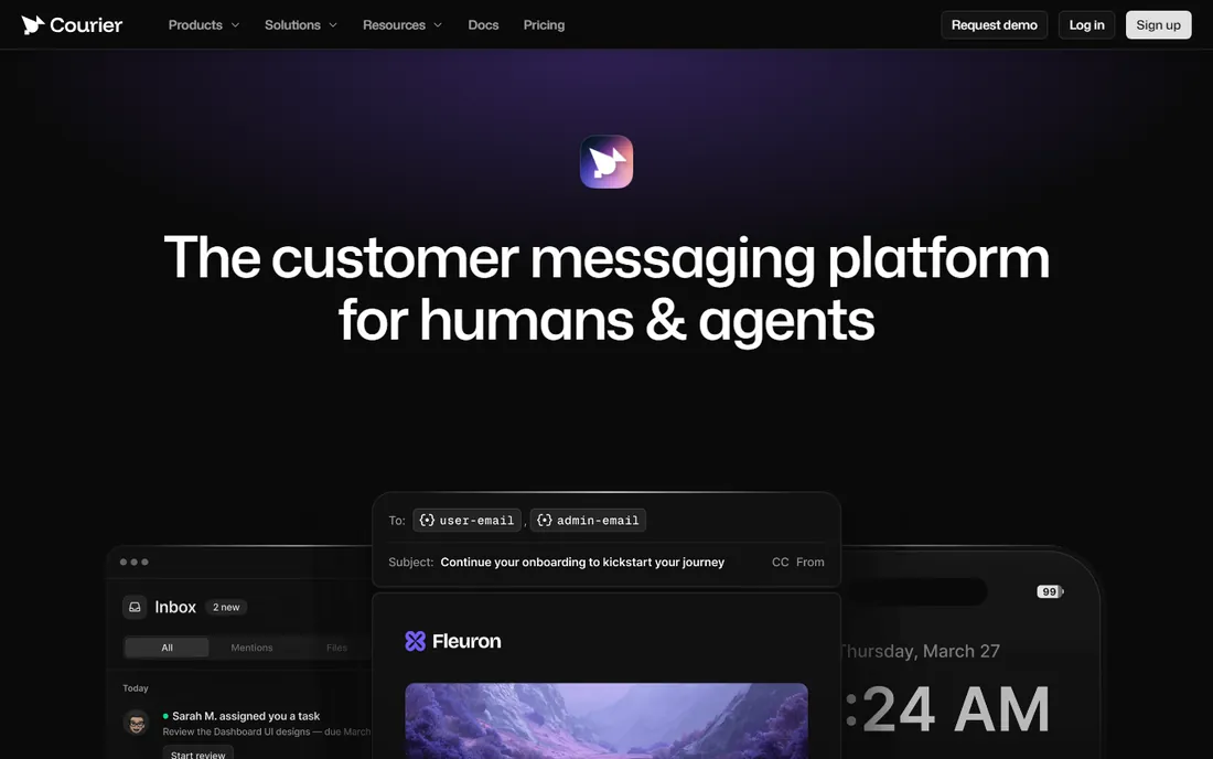 Courier homepage