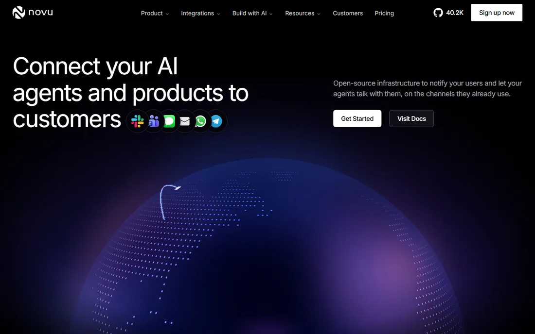 Novu homepage