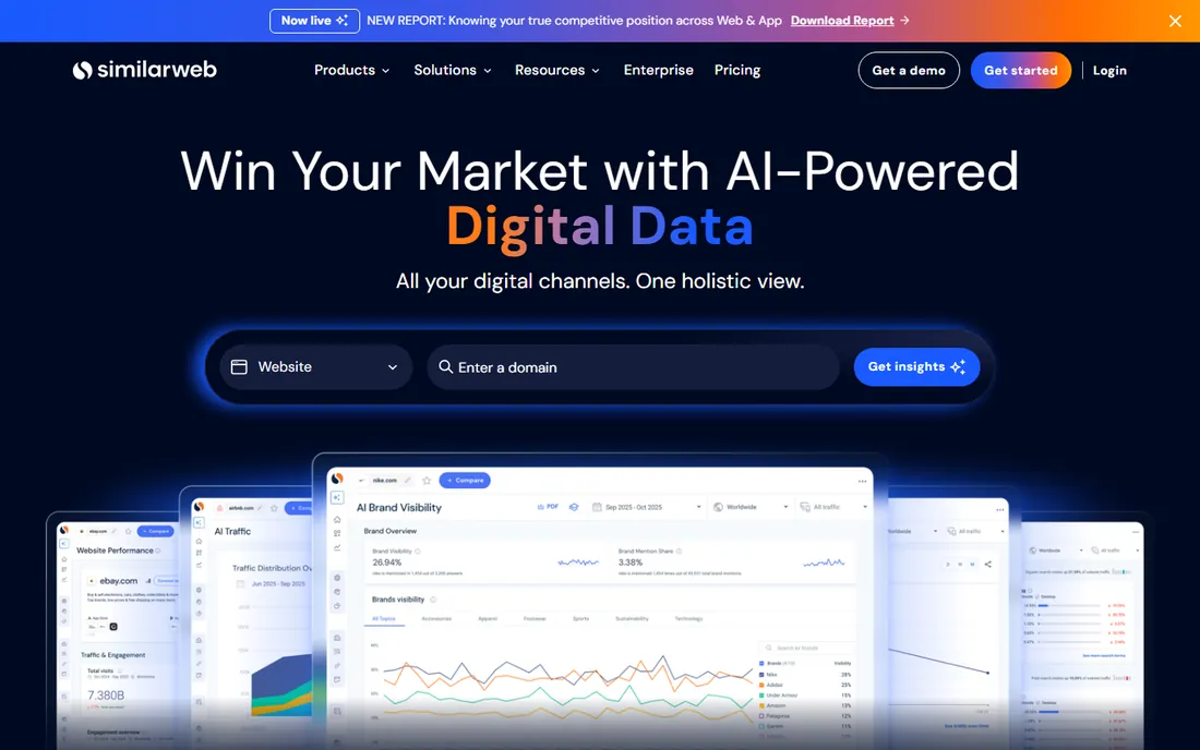 Similarweb homepage