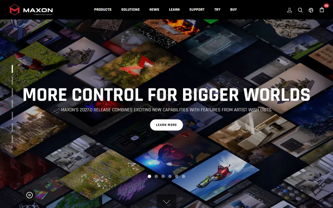 Cinema 4D homepage