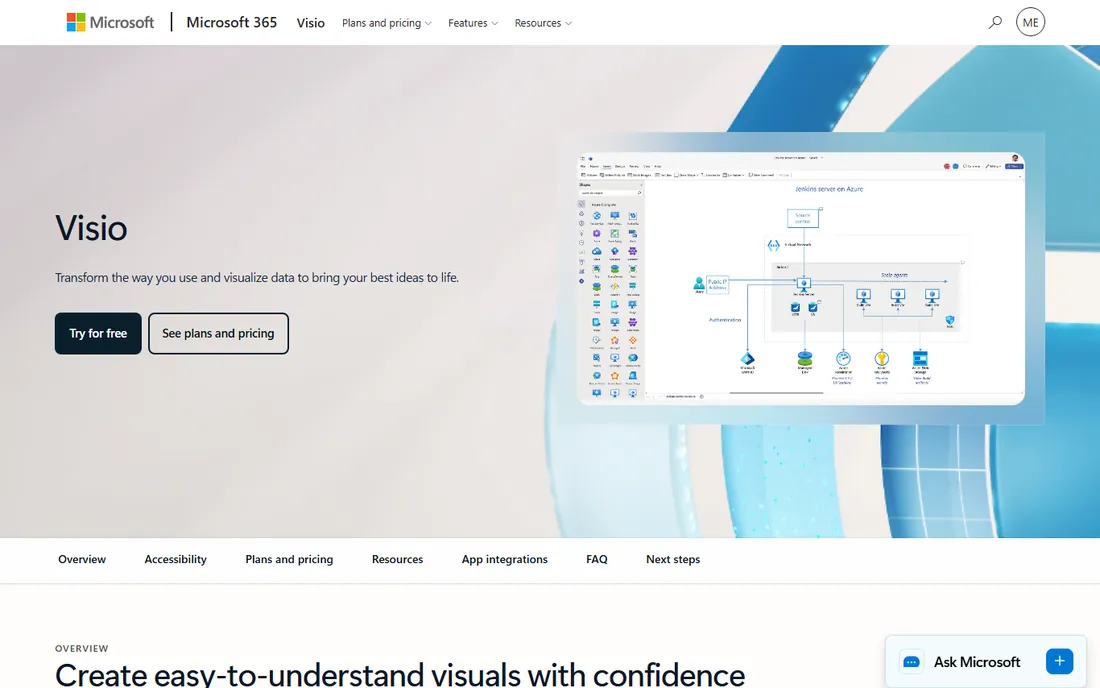 Microsoft Visio homepage