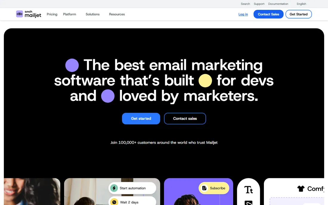 Mailjet homepage