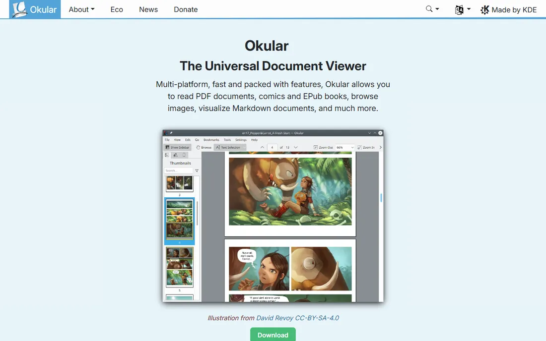 Okular homepage