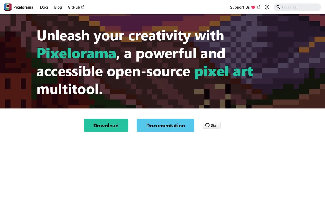 Pixelorama homepage