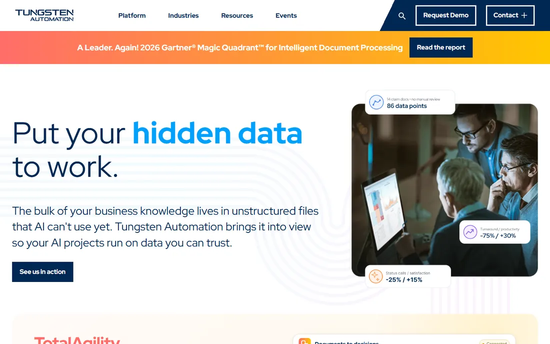 Tungsten Automation homepage