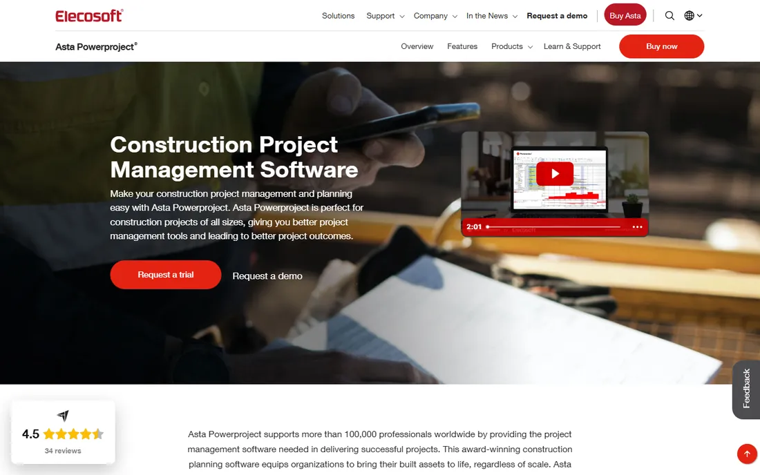 Asta Powerproject homepage