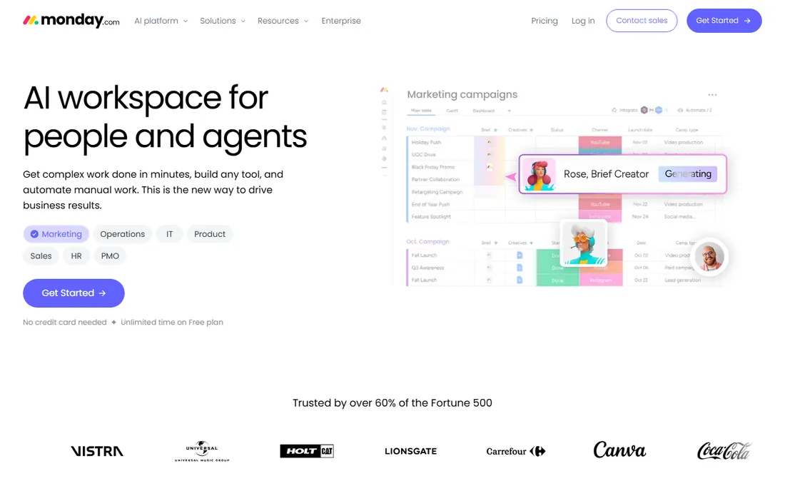 monday.com homepage