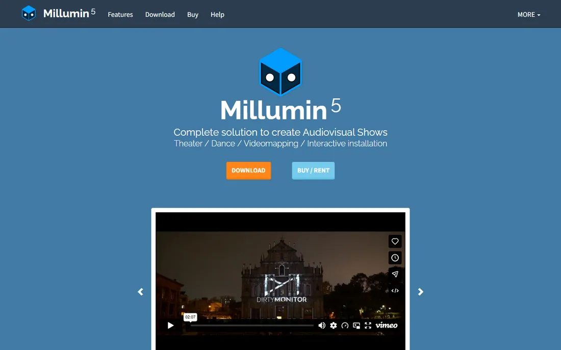 Millumin homepage