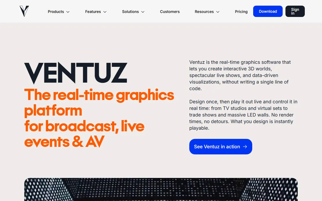 Ventuz homepage