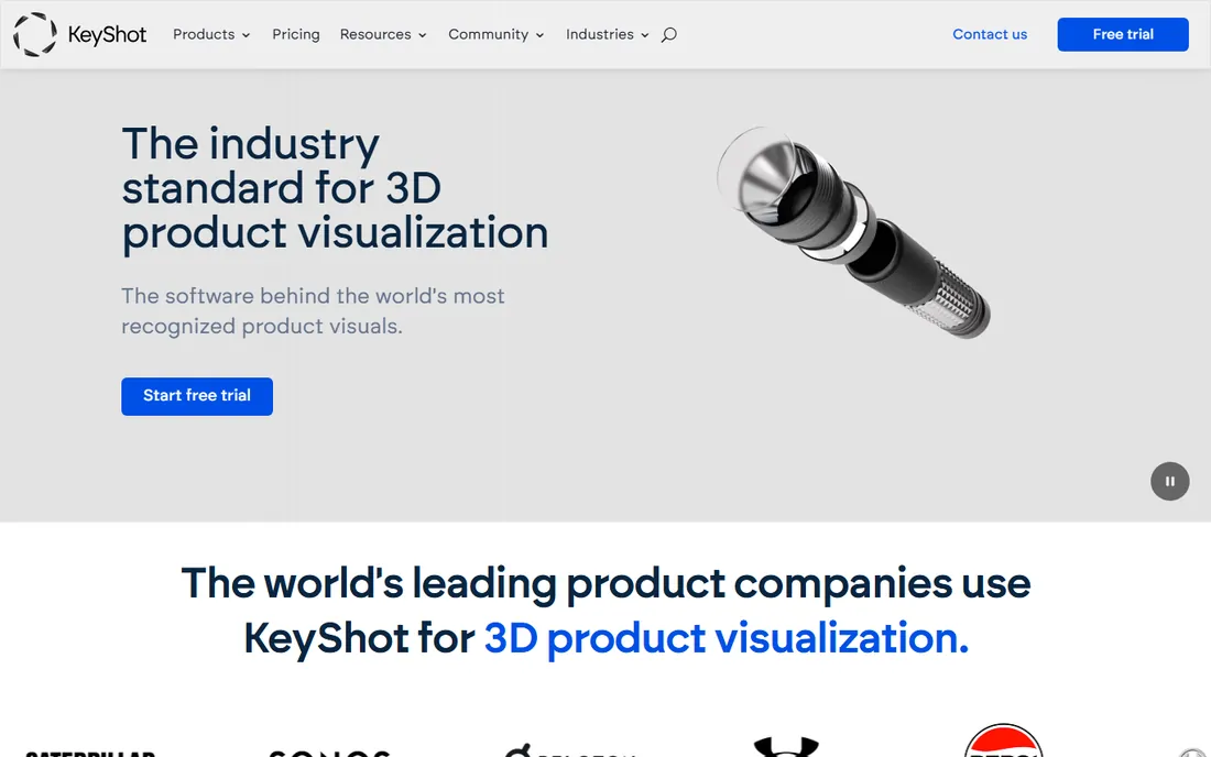 KeyShot homepage